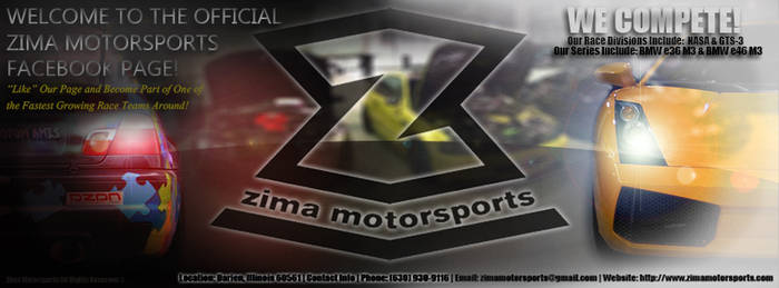 Zima Motorsports banner.