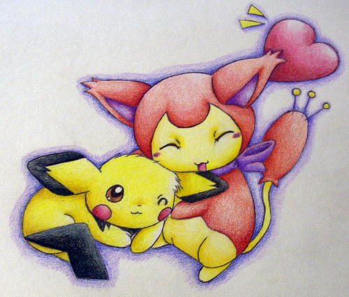 Cute Charm -- Skitty and Pichu