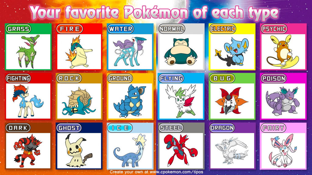 My favoite Pokemon of all types part 2 by MegaCarlios on DeviantArt