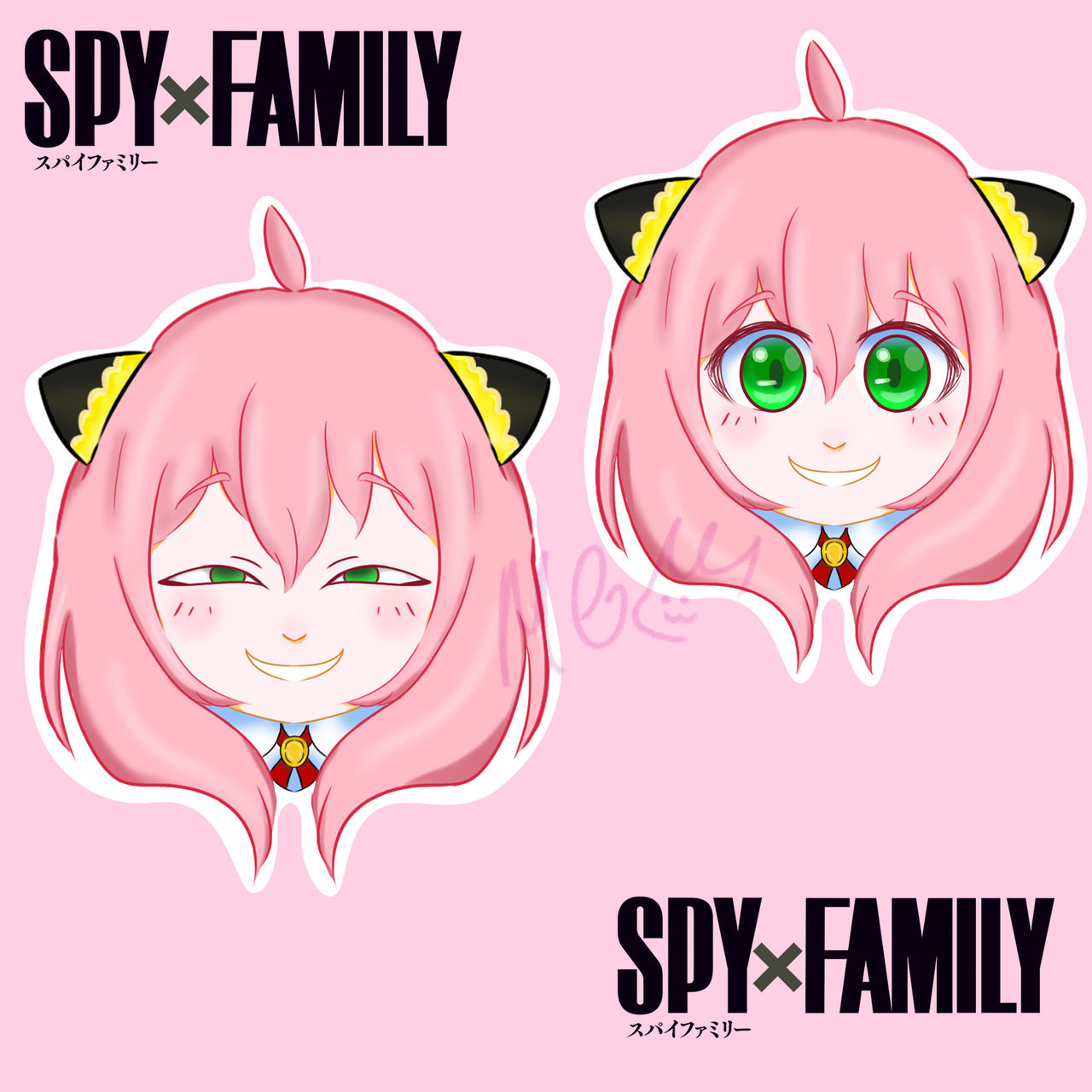 Anya ( Spy X Family ) die cut Stickers by cherry0stars0street on DeviantArt