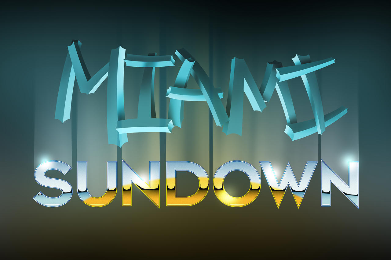 Miami Sundown Original Typography