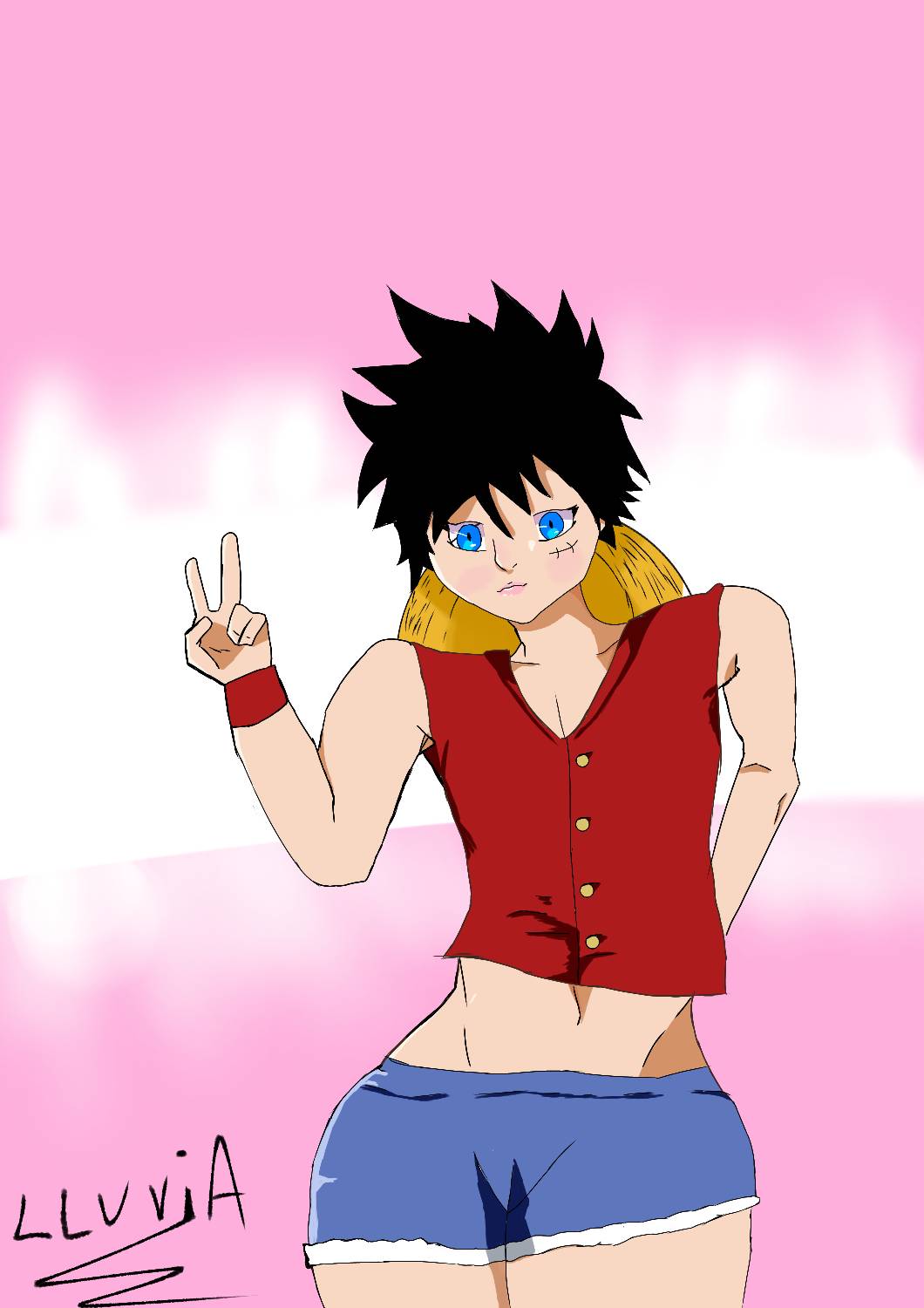 Femboy luffy by Lluvia3008 on DeviantArt
