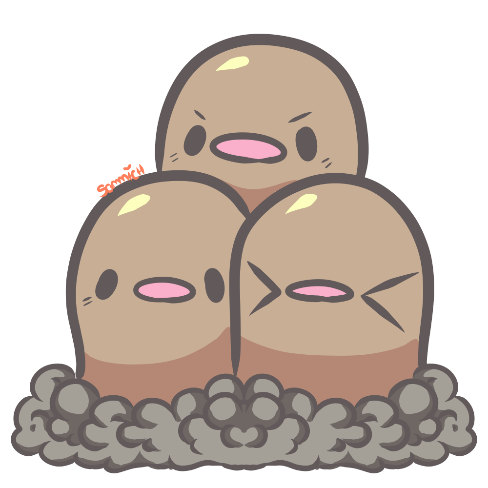 Dugtrio by SmolSammich on DeviantArt