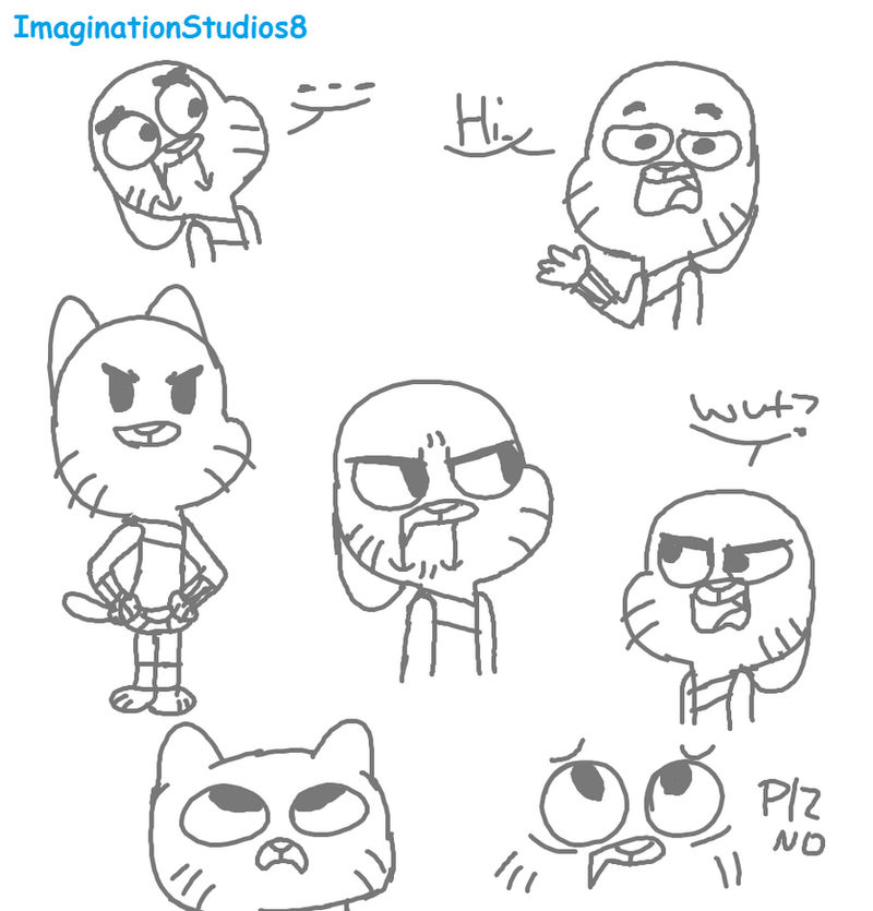 Gumball Watterson Sketches By ImaginationStudios8 On DeviantArt gumball-watterson-sketches-by-imaginationstudios8-on-deviantart