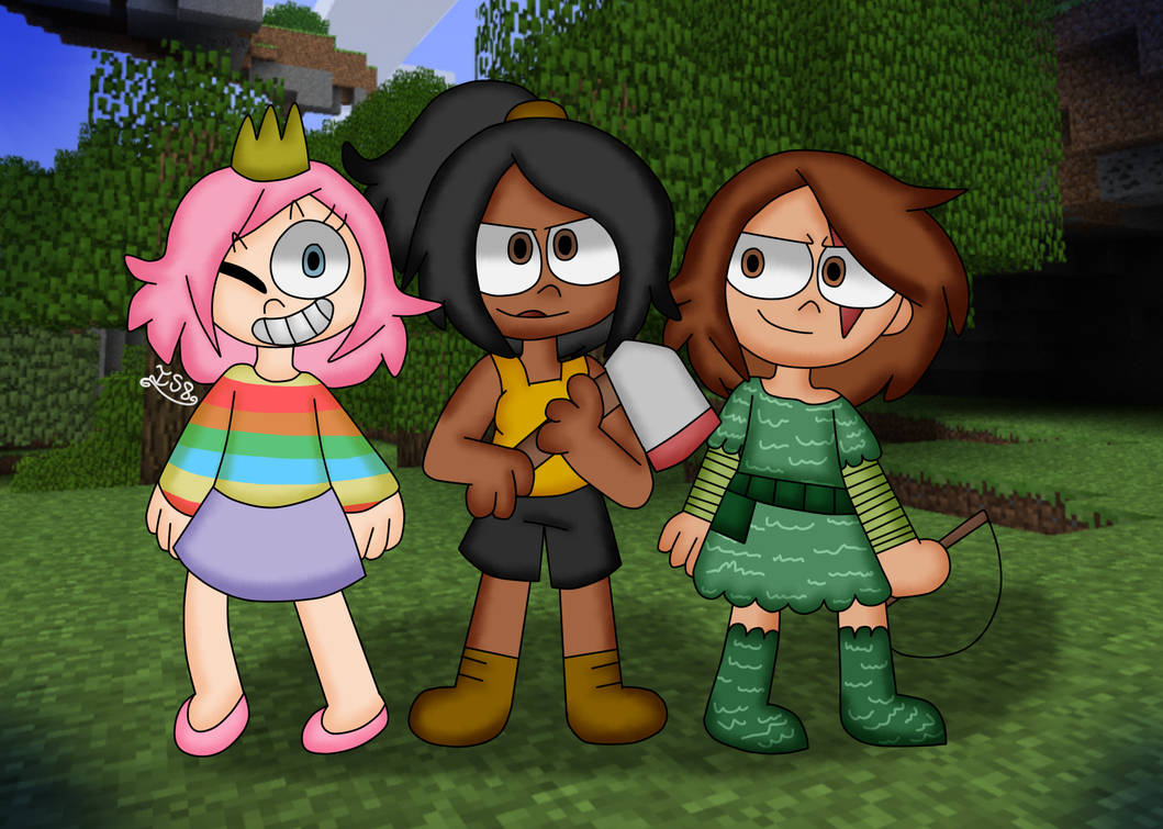 Minecraft girls (kinda a redraw) by ImaginationStudios8 on DeviantArt