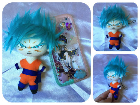 SSGSS Goku Plush Phone Charm