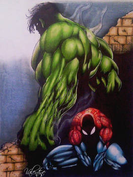Hulk and spiderman