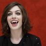 Anne Hathaway Open Mouth Vampire Fangs