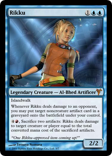 Rikku, MtG'd by eternaldeath09 on DeviantArt Rikku, MtG'd by eternaldeath09 on DeviantArt