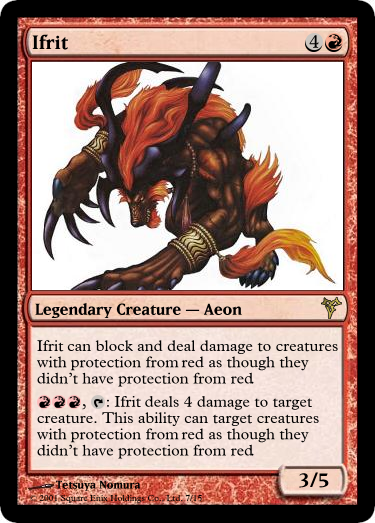 FFX Ifrit, MtG'd by eternaldeath09 on DeviantArt FFX Ifrit, MtG'd by eternaldeath09 on DeviantArt