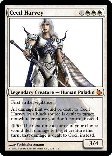 cecil mtg card FOIL Cecil, Dark Knight // Cecil, Redeemed Paladin - FINAL FANTASY #091 you lose that much life Cecil, Redeemed Paladin MTG -
