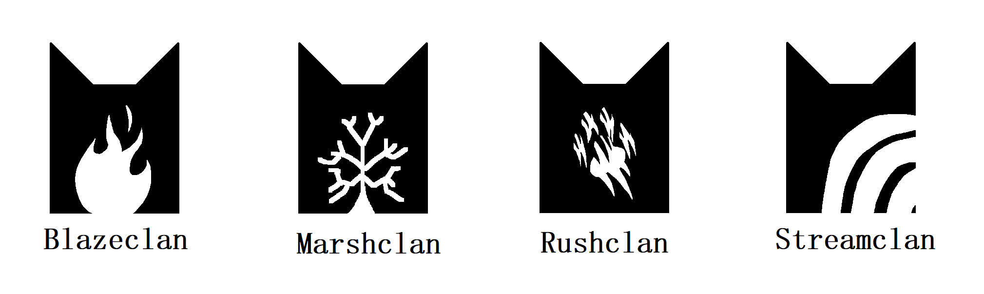 I decided to draw the clan symbols! : r/WarriorCats