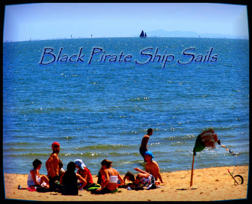 Black Pirate ship Sails