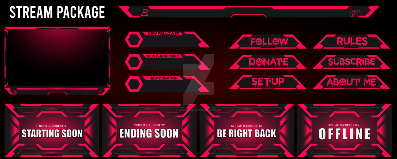 Live Stream Gaming Element package Design by Israfil-Arif on DeviantArt