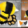 Bumble Bee Cat Tail and Handpaws Set [Available]