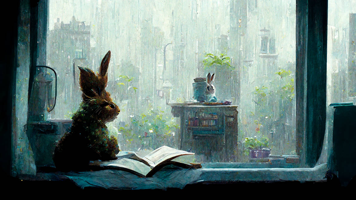 A Rabbit, A Rainy day by ArtStarLife on DeviantArt