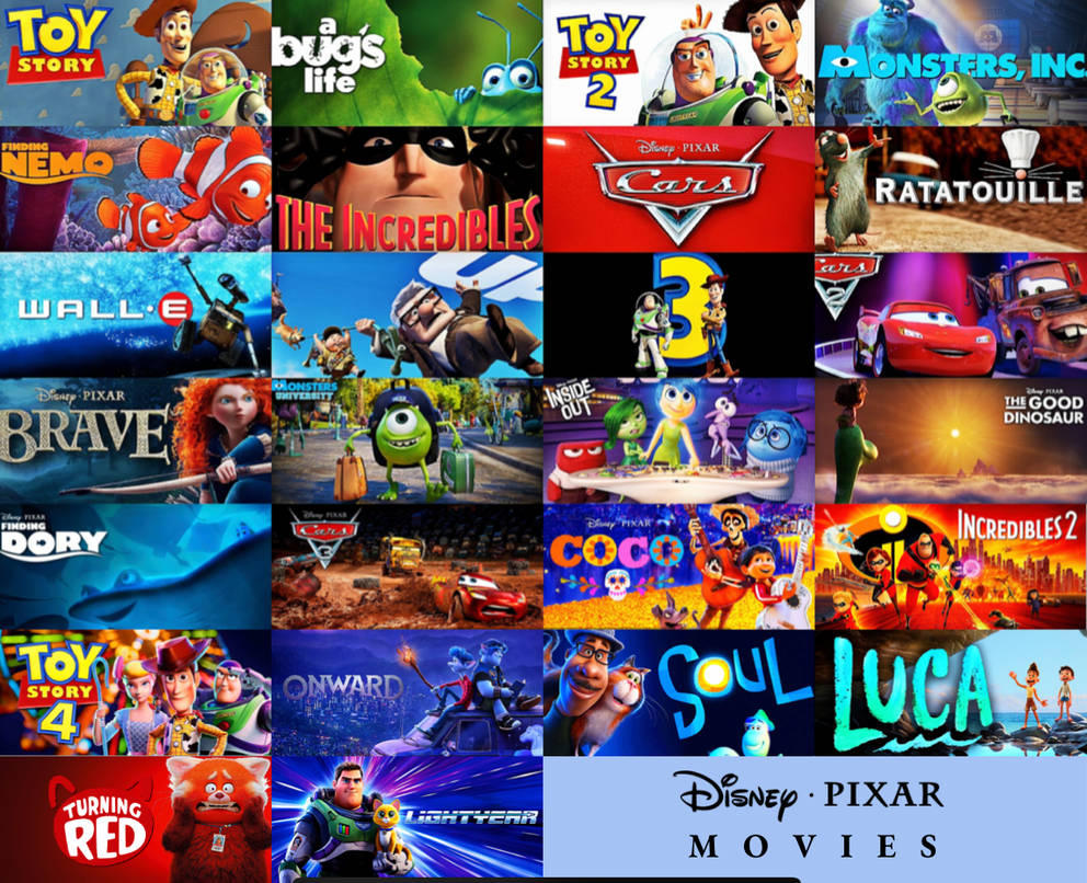 Impermeable Hecho un desastre Visualizar All Pixar Movies From Toy Story to Lightyear by CoolTeen15 on DeviantArt