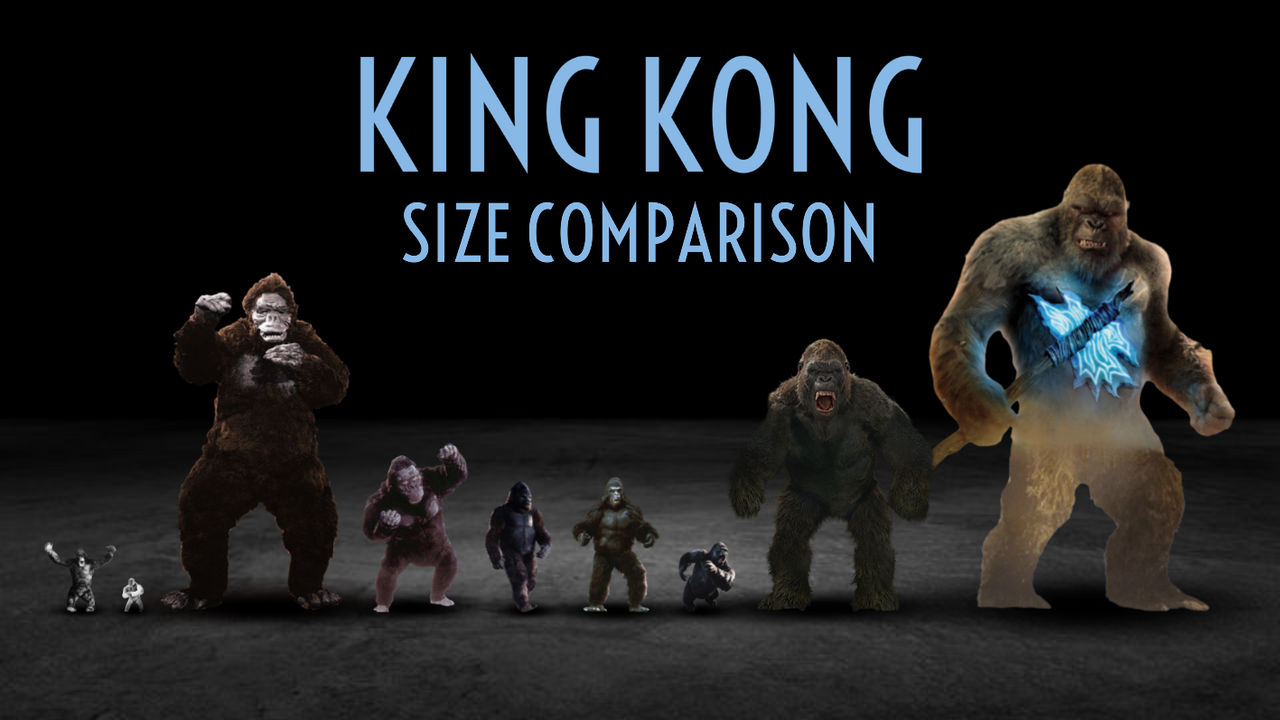 King Kong Size Comparison 1933 2021 V.2 by CoolTeen15 on DeviantArt