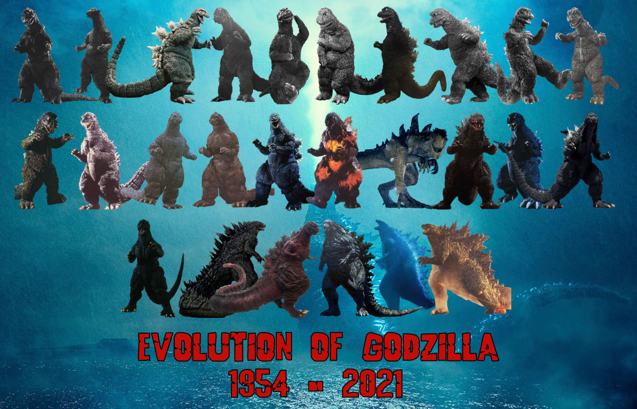 The Evolution of Godzilla (1954-2021) by CoolTeen15 on DeviantArt