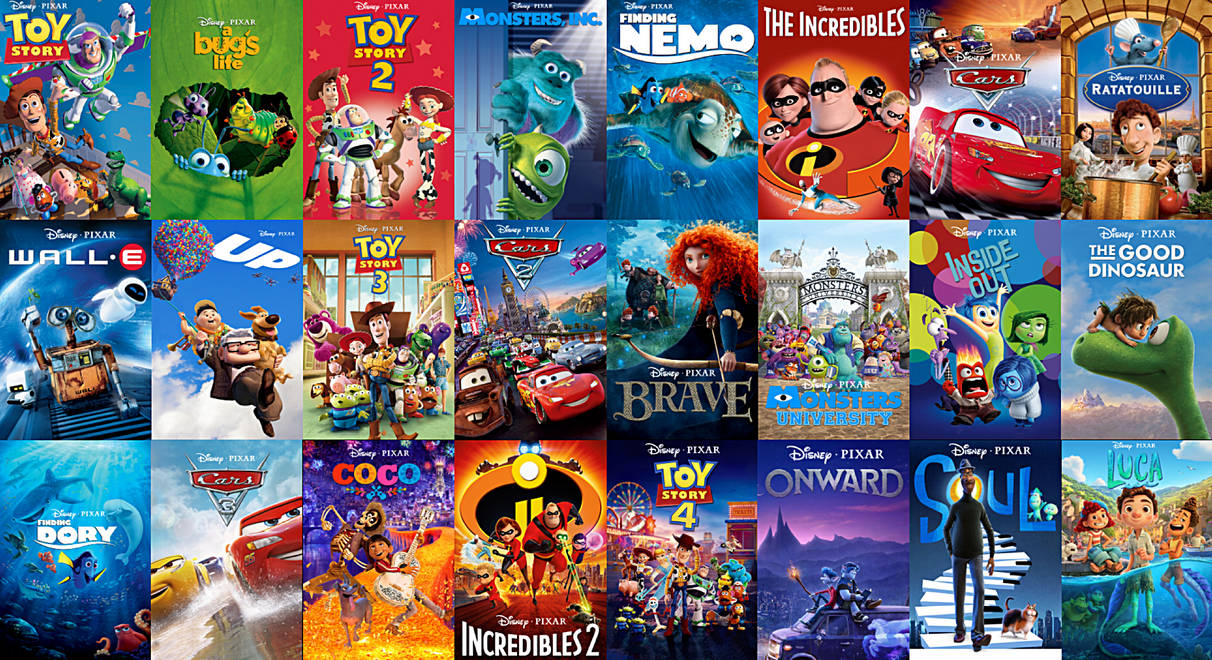 All Disney Pixar Movies (1995-2021) by CoolTeen15 on DeviantArt