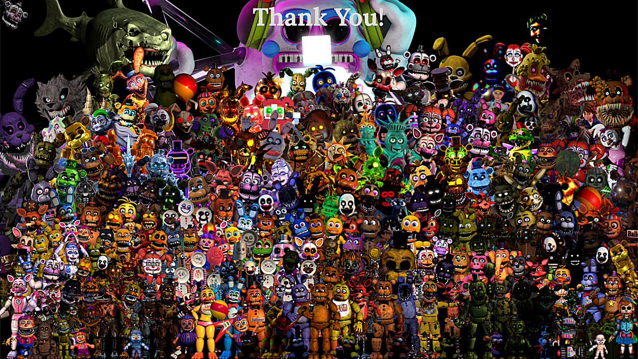 Animatronics Different FNAF Thank You Poster All Animatronics (+1) by CoolTeen15 on DeviantArt