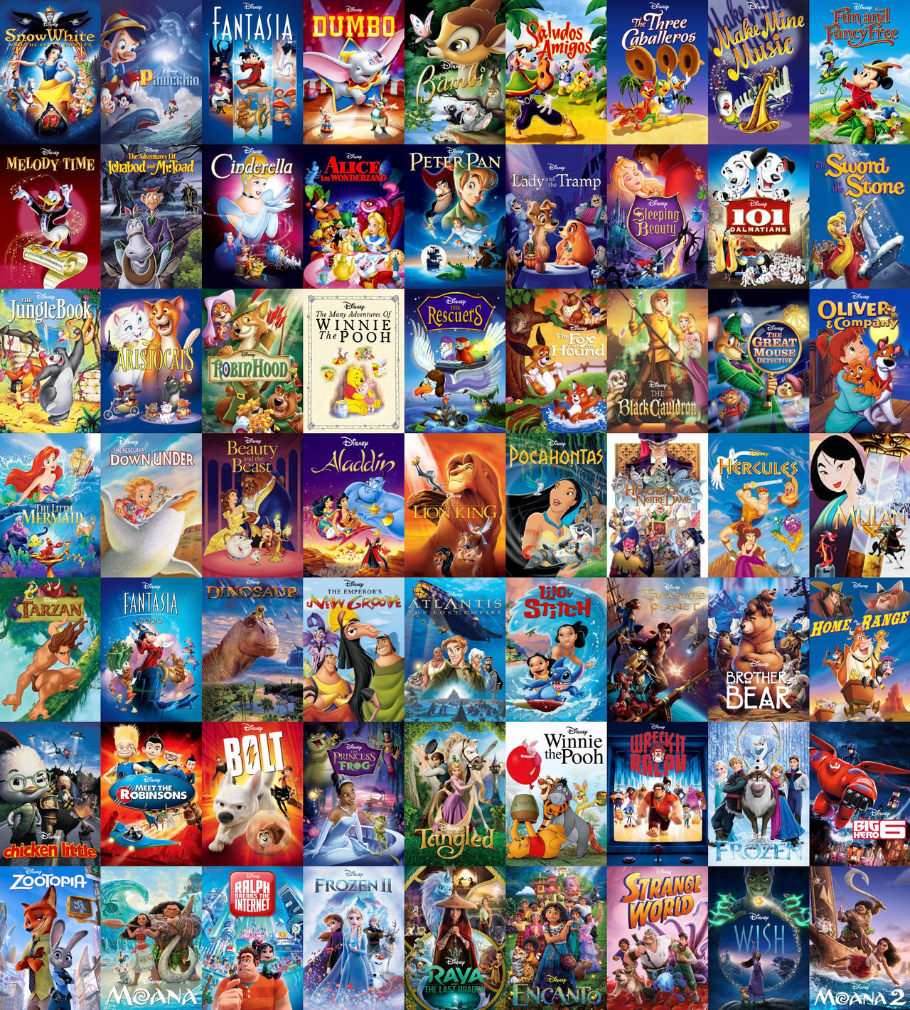 Animated Feature Films Collection Walt Disney Animation Studios Movies by CoolTeen15 on DeviantArt