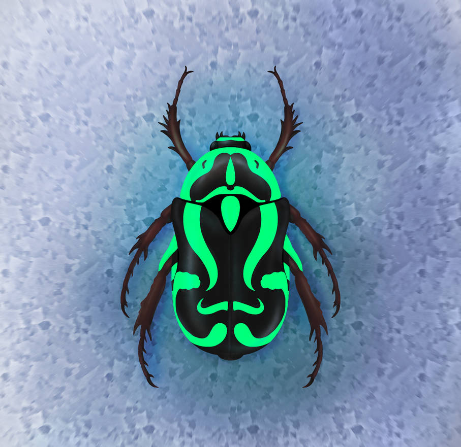 Green Fiddler Beetle by Earwiggy on DeviantArt