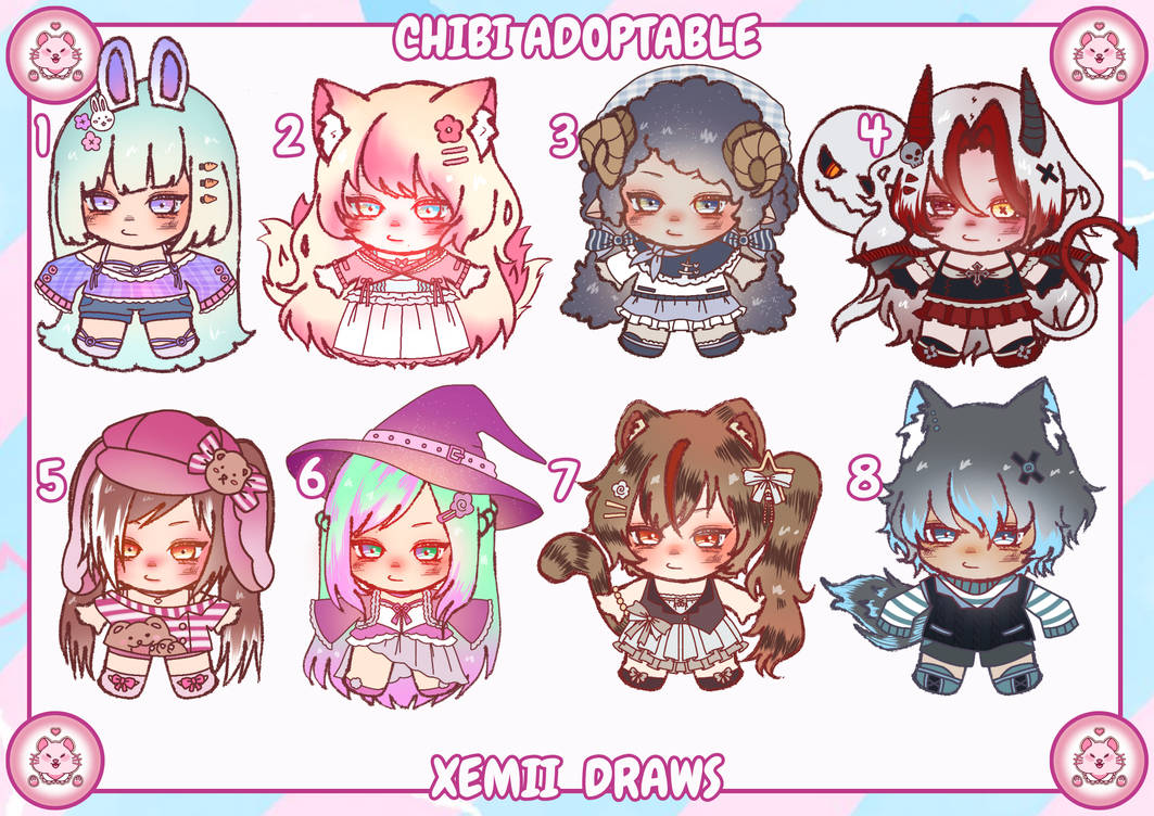 CHIBI ADOPTABLES by XennaArts on DeviantArt