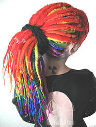 Rainbow Synthetic Dreads