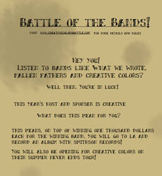 Battle of the Bands Poster (Focal Point Promo)