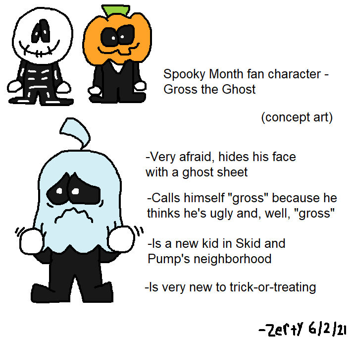 Spooky Month Fan Character] Gross (Concept Art) by ZertyArtTV on