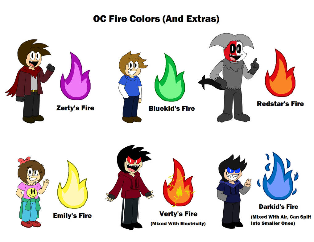 OC Fire Colors (And Extras) by ZertyArtTV on DeviantArt