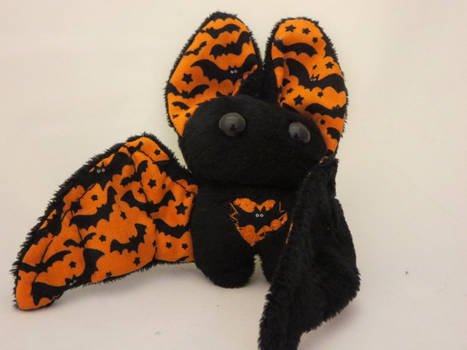 Black and Orange Plushie Bat