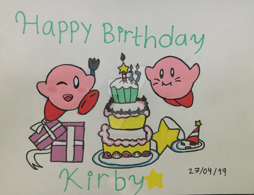 Happy 27th birthday Kirby. by Rossencrystal on DeviantArt Happy 27th birthday Kirby. by Rossencrystal on DeviantArt