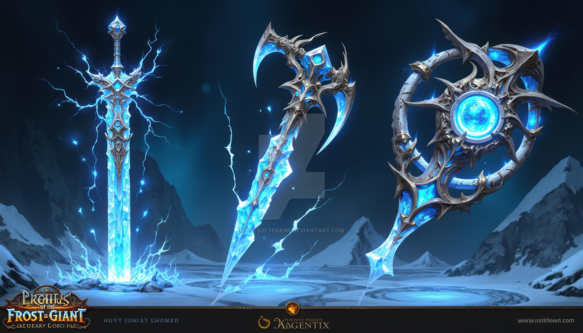 Magical Ice Rifle Ancient frost giant ice weapons including sword an by TheSoftFrame on ...
