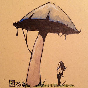 Inky cap #art #inktober