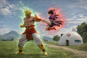 Broly LSSJ vs Chichi Kaioken or evil