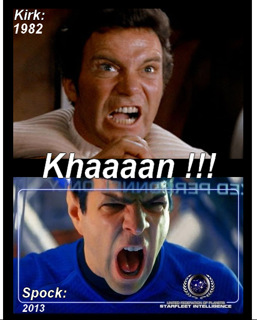 Kirk et Spock crient Khaan