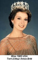 Miss 1982 USA,Terri (Utley) Amos-Britt
