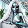 IA,solo,alien femelle, pearly skin