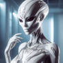 IA,solo,alien femelle,peau cybernetic