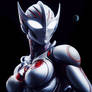 IA,heroine,Ultraman femal,armure blanc rouge