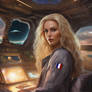 IA,Futur,Ovni,Astronaut woman blonde,vaisseau