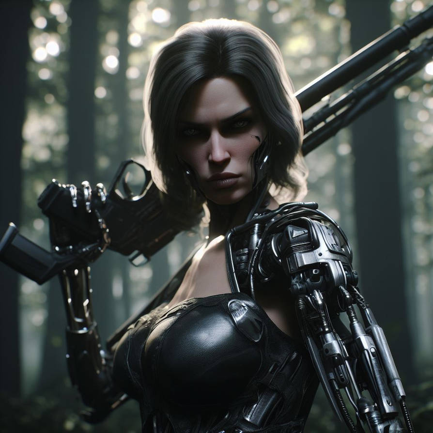 IA,Terminator Female,foret by VMJML1er on DeviantArt