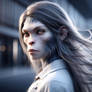 IA,solo,hybride,Anthro femme ape,modern dress