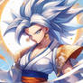 IA,DBZ,oc,female saiyan,SSJWhite,kimono,sun