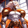 IA,DBZ,oc,Anthro Saiyan,armure,medieval