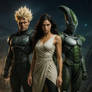 DBZ,oc,Trio,saiyan,ssj,Humain,Alien,armor,dress