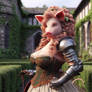IA,medieval F,solo,female anthro pig,dress