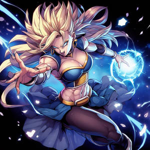 IA,DBZ,oc,saiyanne,dress armure,ssj2,attaque